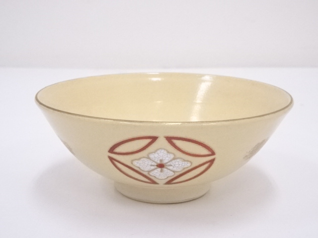 JAPANESE TEA CEREMONY / TEA BOWL CHAWAN / SHIPPO MOTIF 